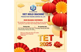 Công ty Khuôn Máy Việt trân trọng thông báo lịch nghỉ Tết Nguyên Đán Ất Tỵ 2025 như sau: